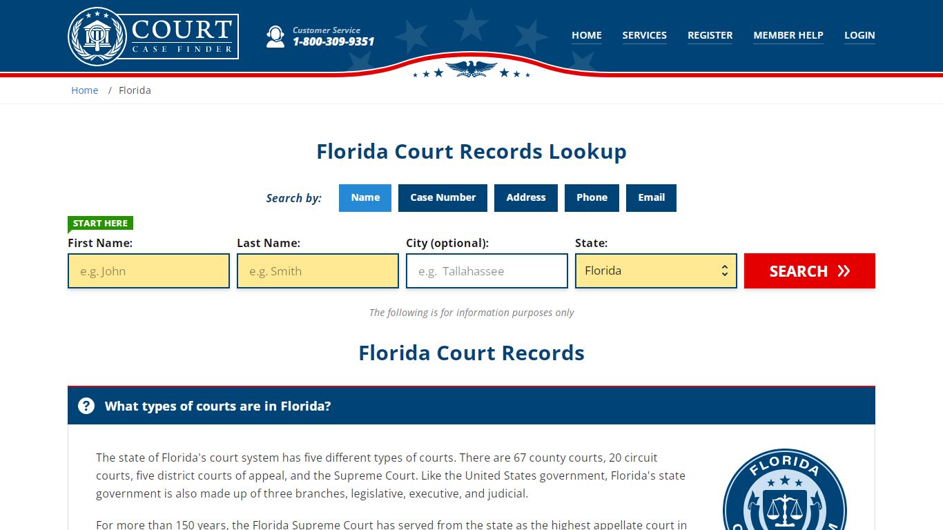Florida Court Records Lookup - FL Court Case Search